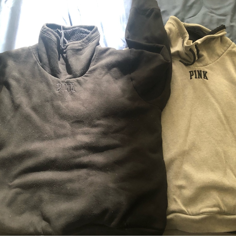 VS PINK Cowl neck Sherpa sweaters